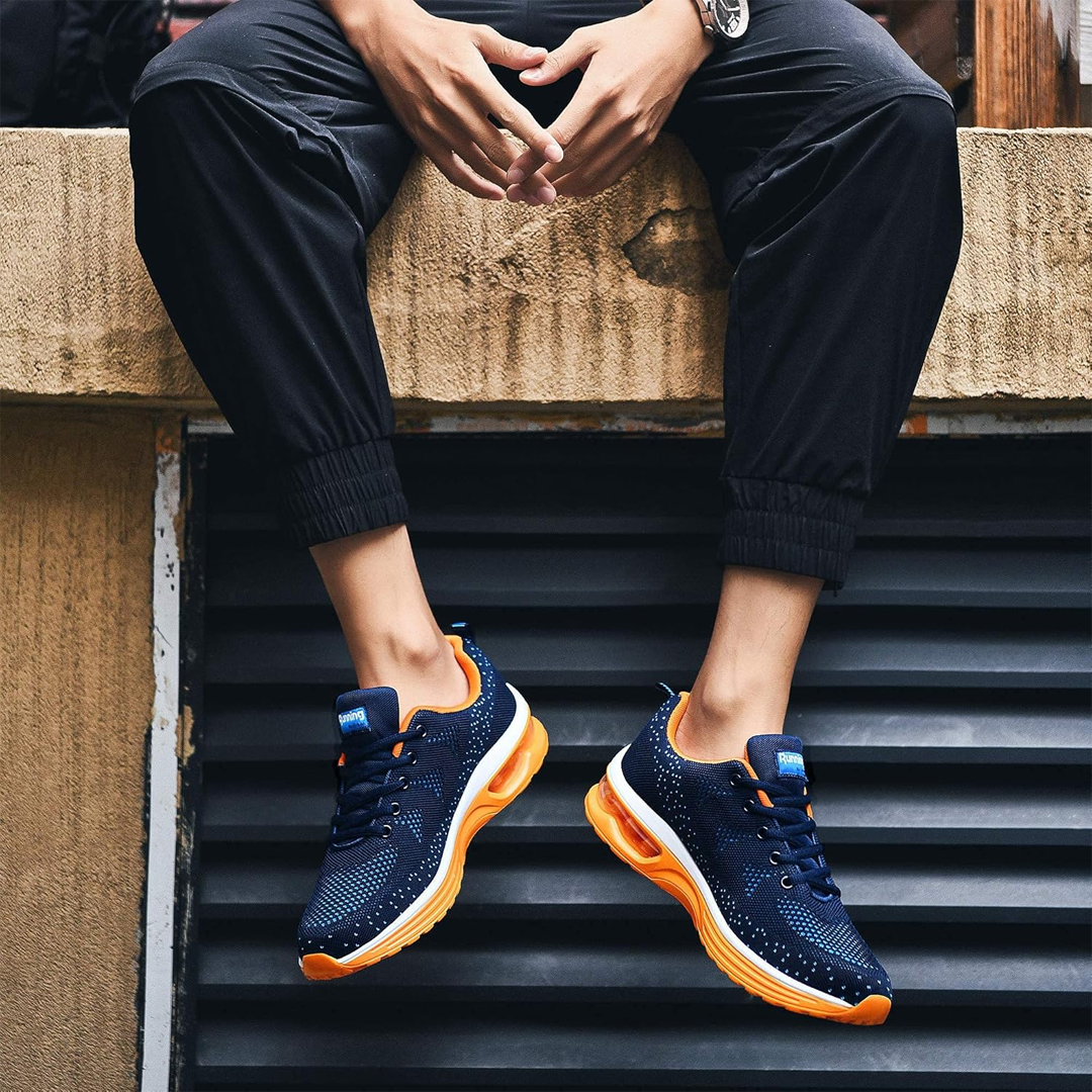FederGang Orthopädische Schuhe - Blau Orange