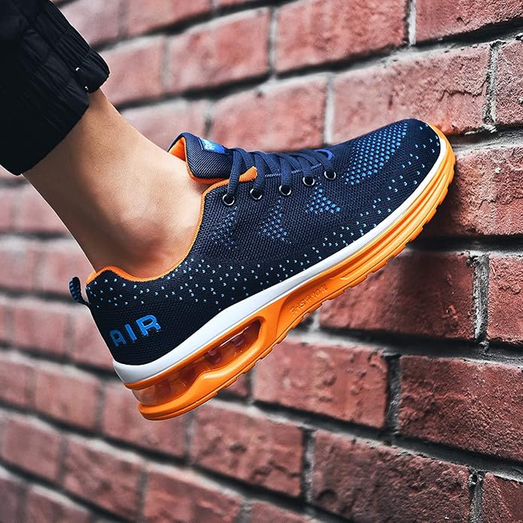 FederGang Orthopädische Schuhe - Blau Orange