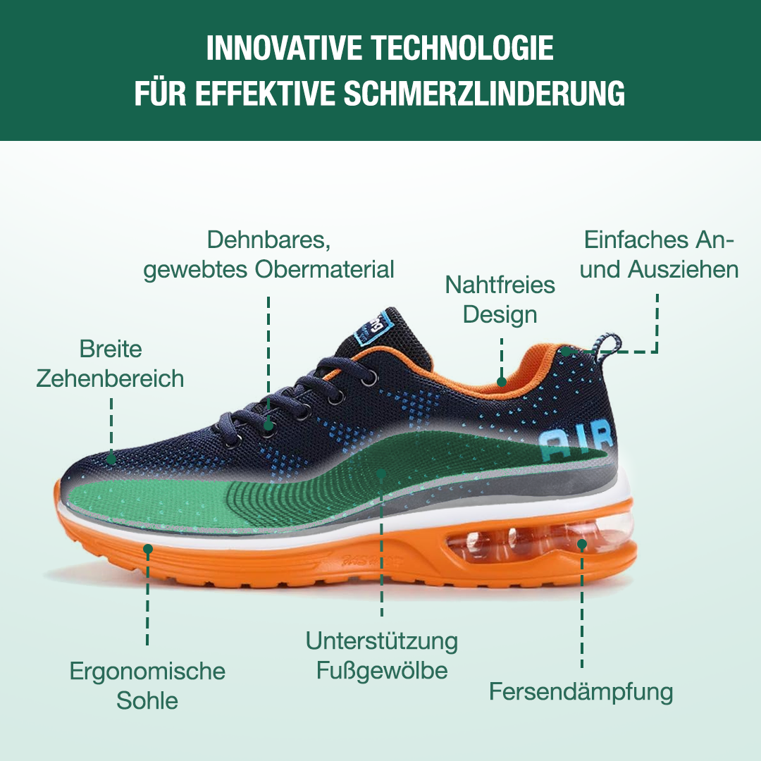 FederGang Orthopädische Schuhe - Blau Orange