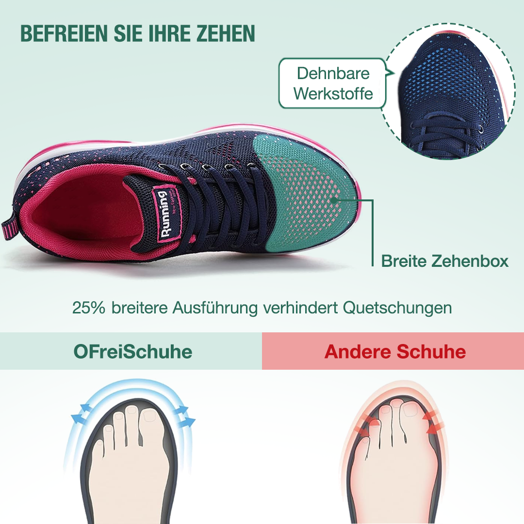 FederGang Orthopädische Schuhe - Blau Rosa