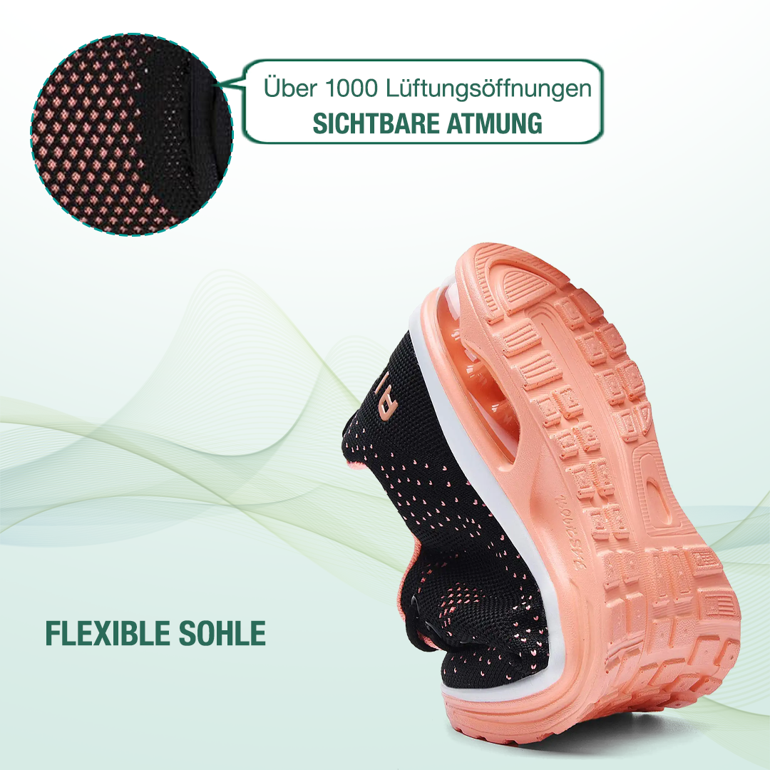 FederGang Orthopädische Schuhe - Schwarz Orange