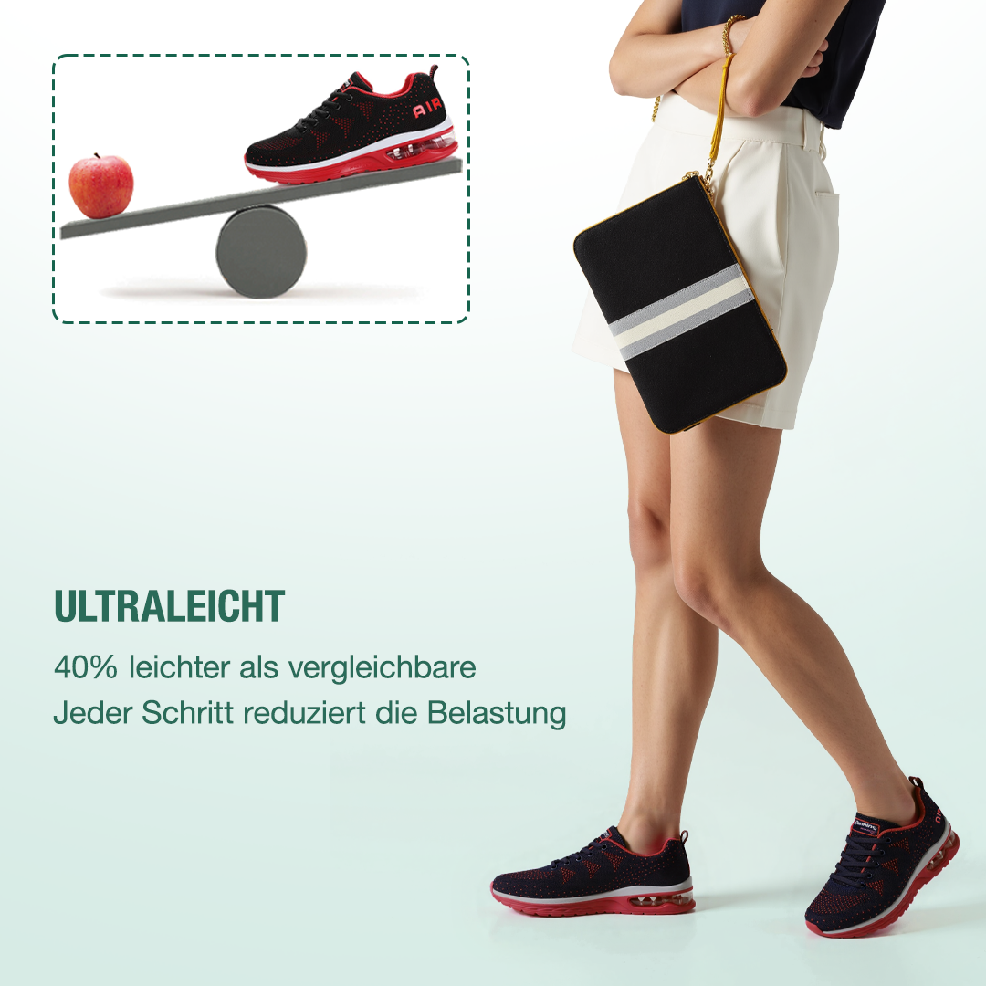 FederGang Orthopädische Schuhe - Schwarz Rot