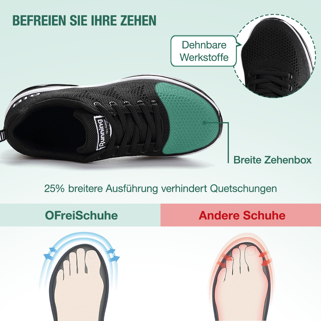 FederGang Orthopädische Schuhe - Schwarz Weiß