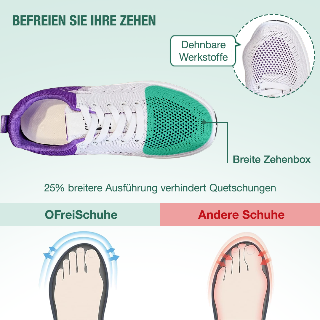 WalkMora Orthopädische Schuhe - Lila Weiß