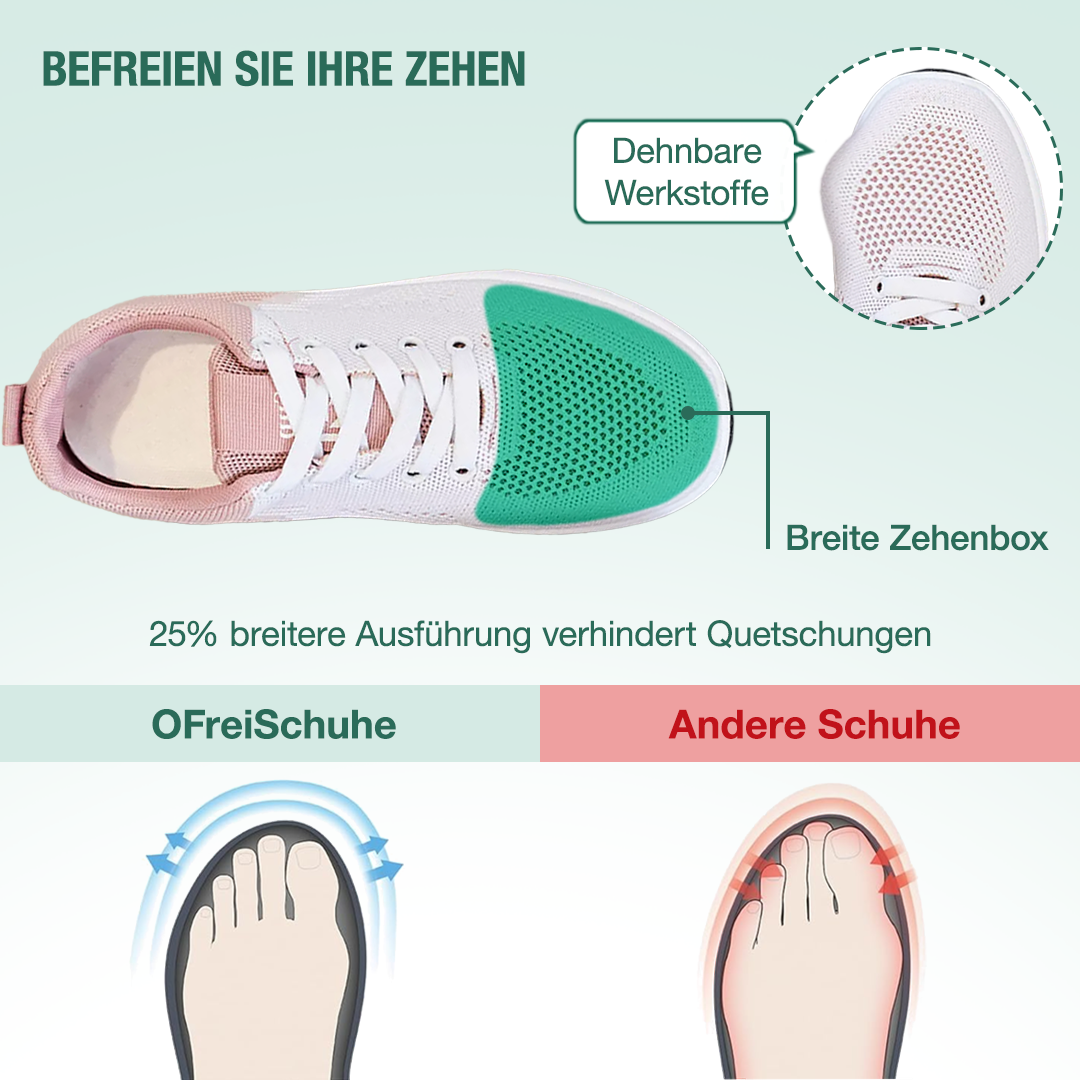 WalkMora Orthopädische Schuhe - Weiß Rosa