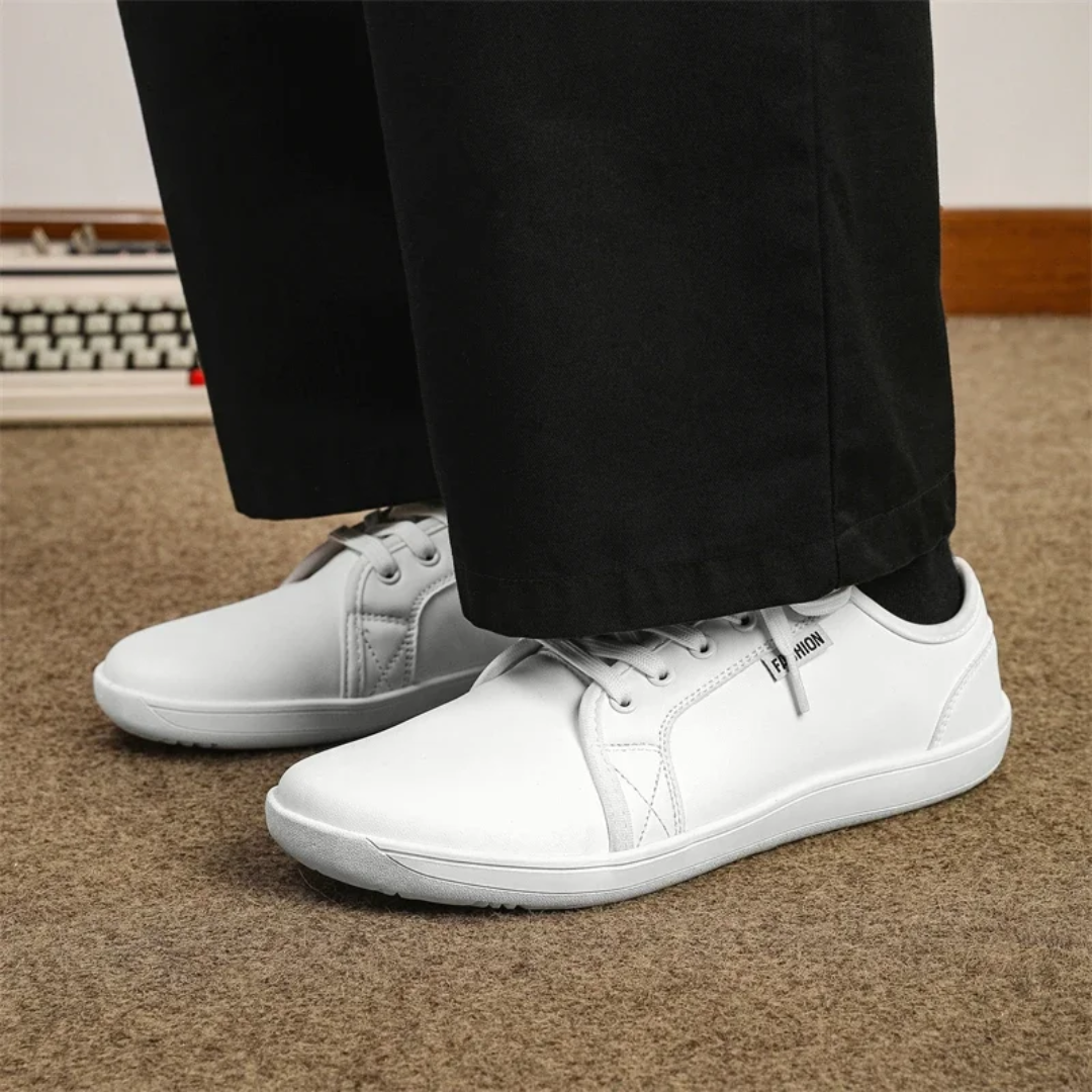 Lorry Vamp Barfußschuhe Leder - Weiß