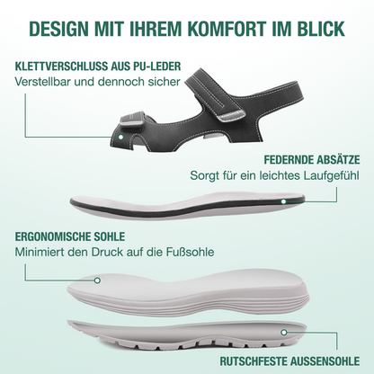 Harmona Orthopädische Sandalen - Schwarz