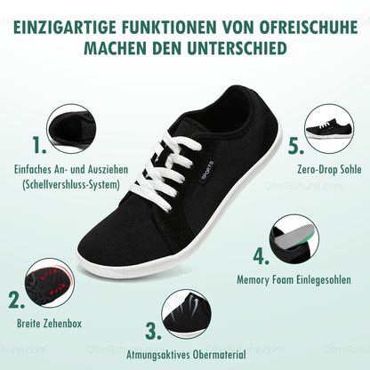 Luftkühler Barfußschuhe Canvas