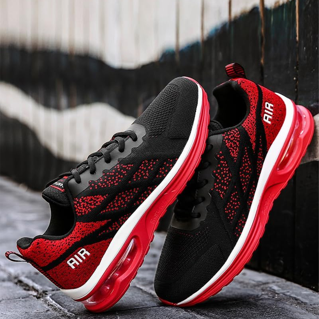 LuftFlex Orthopädische Schuhe Mesh - Rot Schwarz
