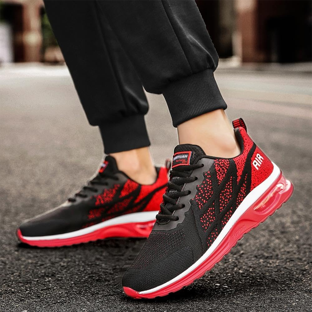 LuftFlex Orthopädische Schuhe Mesh - Rot Schwarz