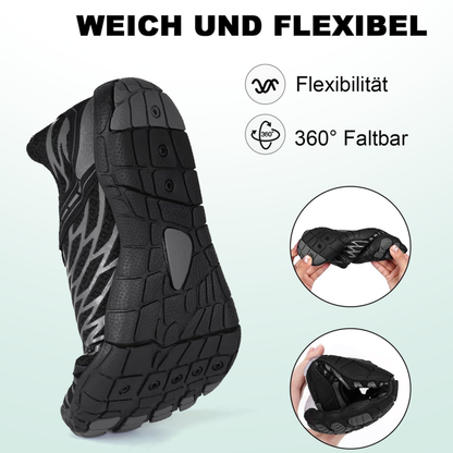 Wellentanz Barfußschuhe Mesh - Schwarz