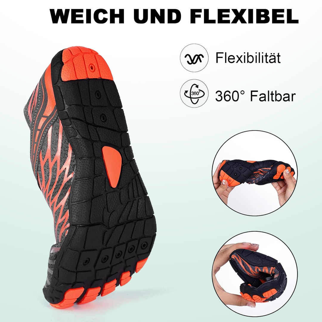 Wellentanz Barfußschuhe Mesh - Grau