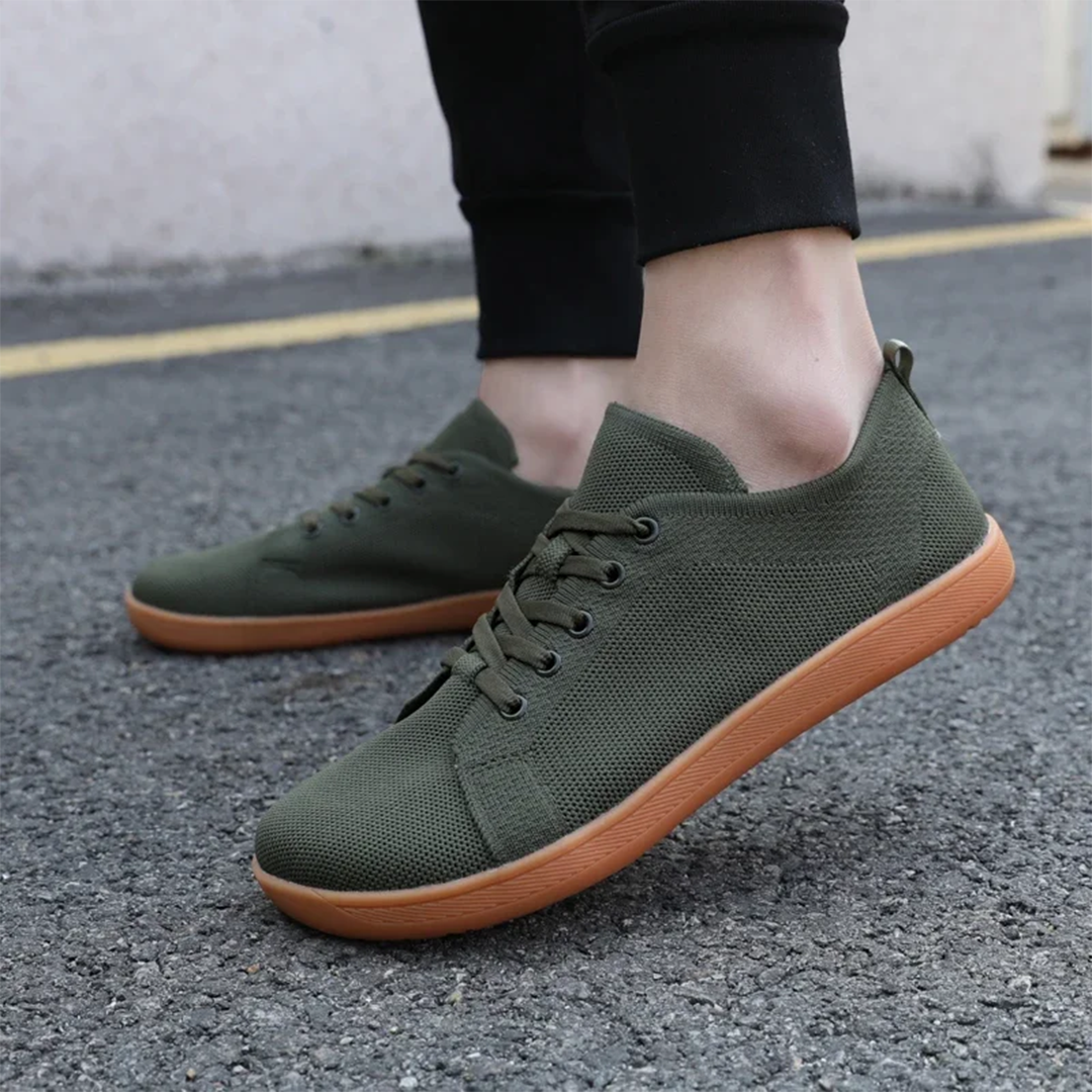 OrthoFree Lorry Vamp Barfußschuhe Canvas In Dunkelgrün