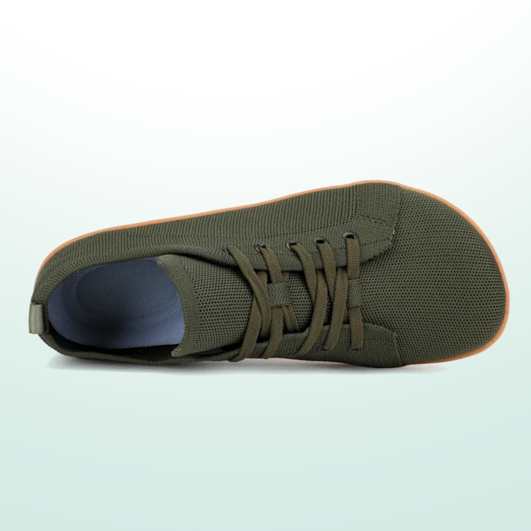 OrthoFree Lorry Vamp Barfußschuhe Canvas In Dunkelgrün