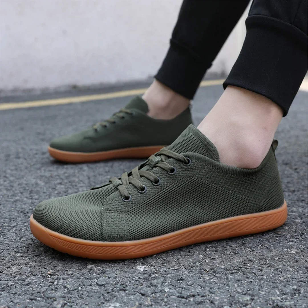 OrthoFree Lorry Vamp Barfußschuhe Canvas In Dunkelgrün