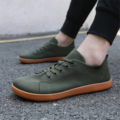 OrthoFree Lorry Vamp Barfußschuhe Canvas In Dunkelgrün