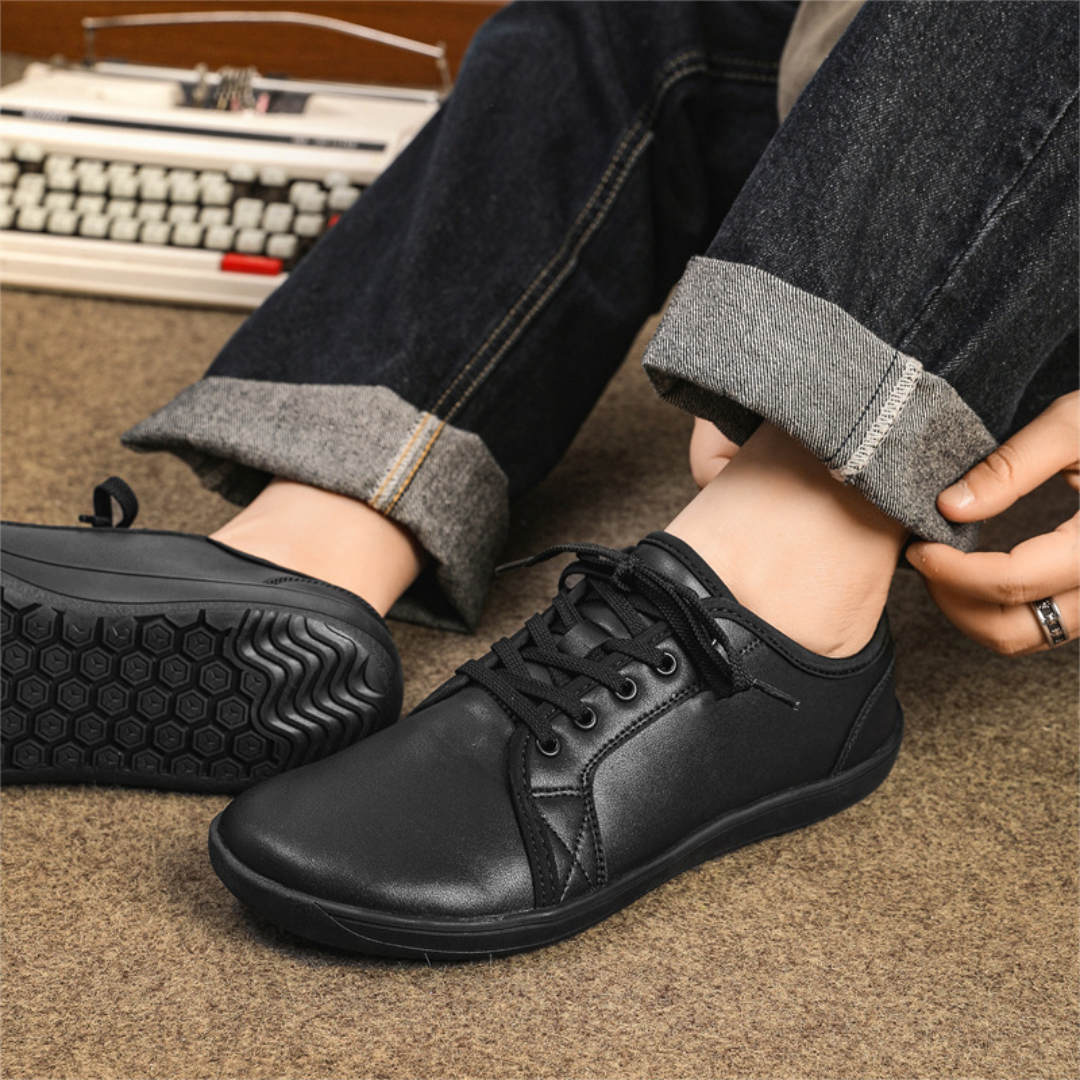 OrthoFree Lorry Vamp Barfußschuhe Leder In Schwarz