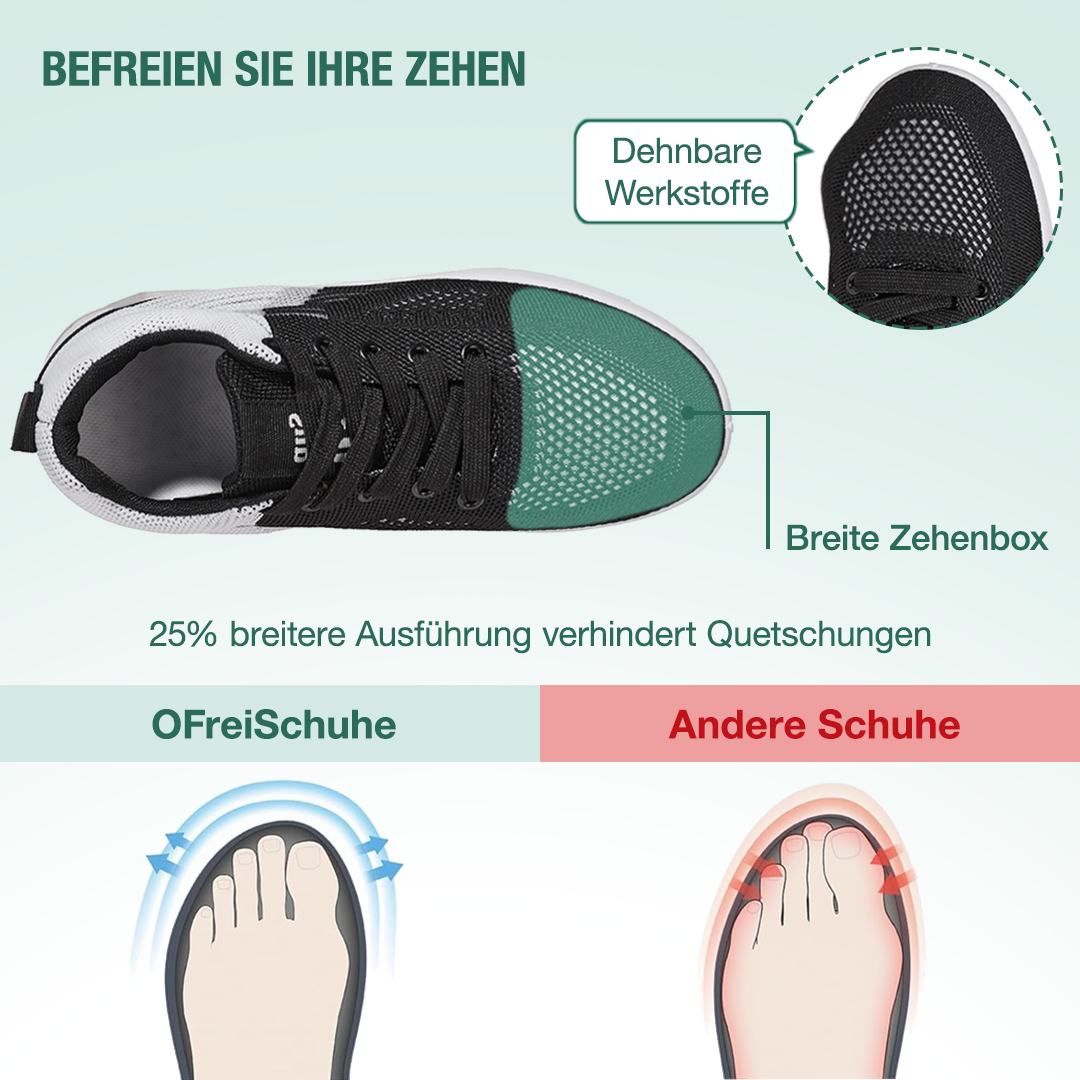 WalkMora Orthopädische Schuhe - Weiß Schwarz