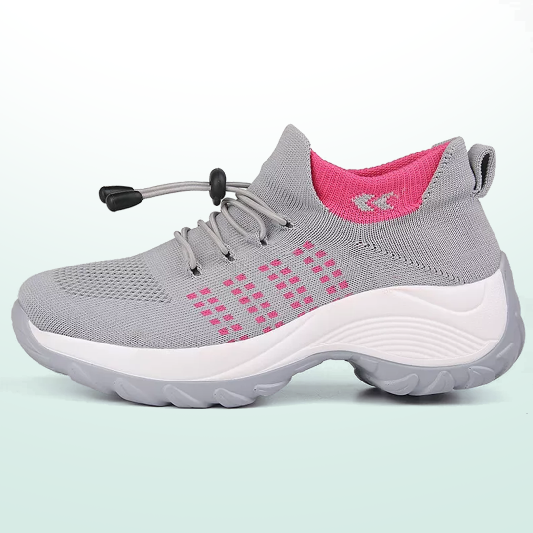 Ambulo Ergonomische Schuhe mit Dämpfung - Grau Rosa