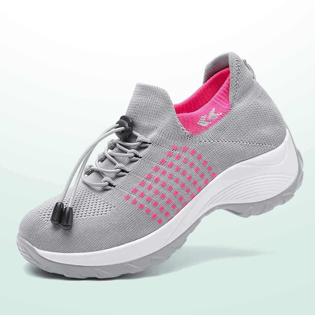 Ambulo Ergonomische Schuhe mit Dämpfung - Grau Rosa