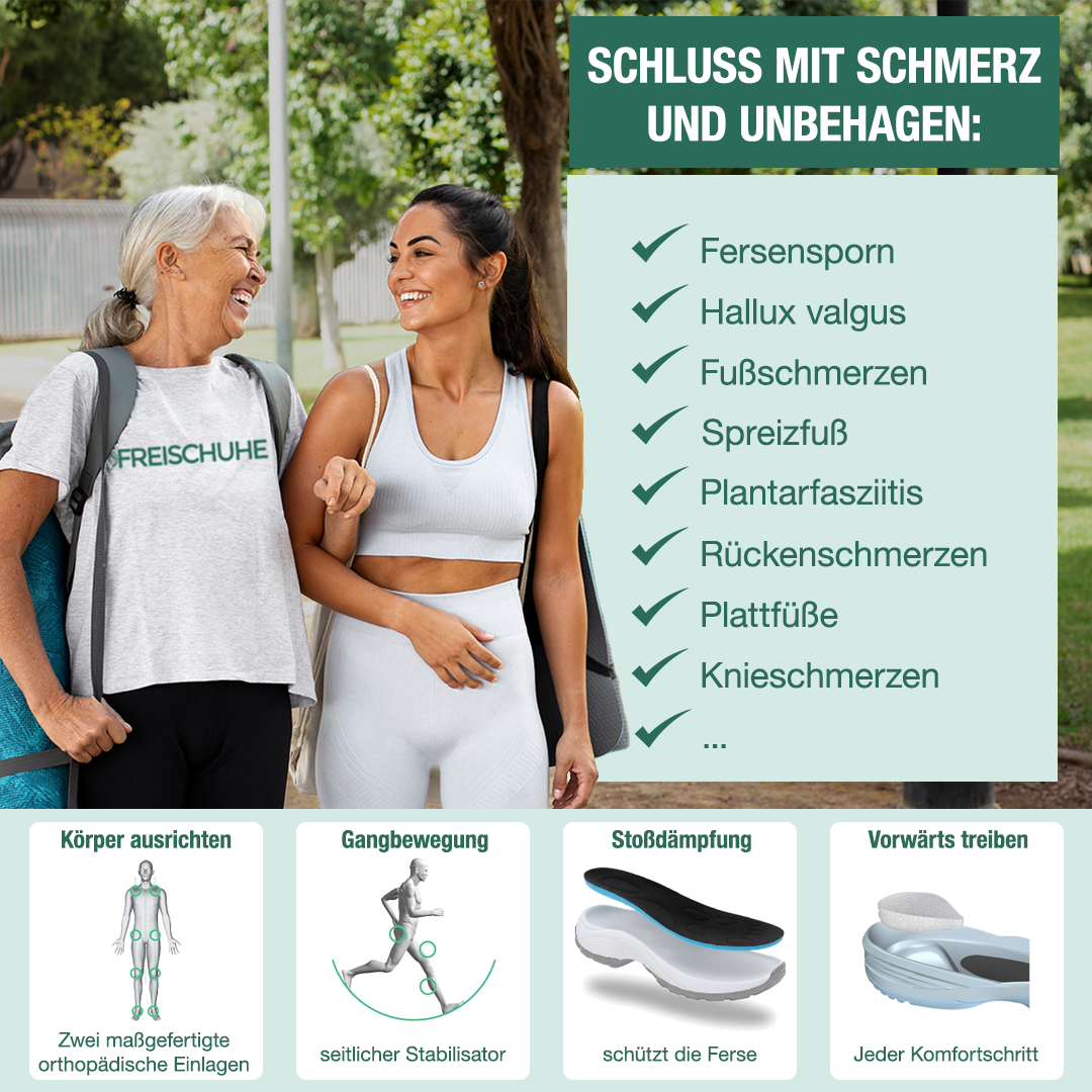 Ambulo Ortho Ergonomische Schuhe mit Dämpfung - Rosa Grau