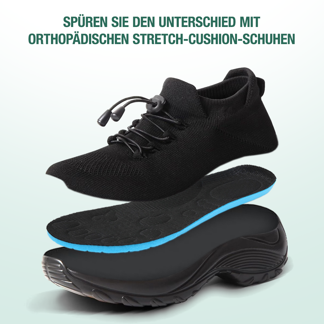 Ambulo Orthopädische Schuhe Strickstoff - Alles Schwarz