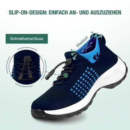 Ambulo Orthopädische Schuhe Strickstoff - Blau Marineblau
