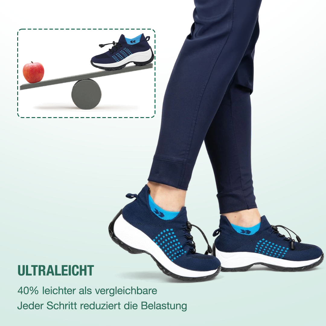 Ambulo Orthopädische Schuhe Strickstoff - Blau Marineblau