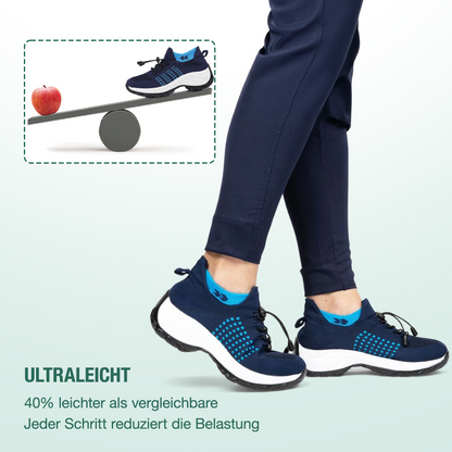 Ambulo Orthopädische Schuhe Strickstoff - Blau Marineblau