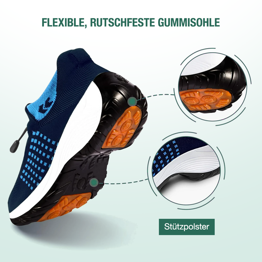 Ambulo Orthopädische Schuhe Strickstoff - Blau Marineblau