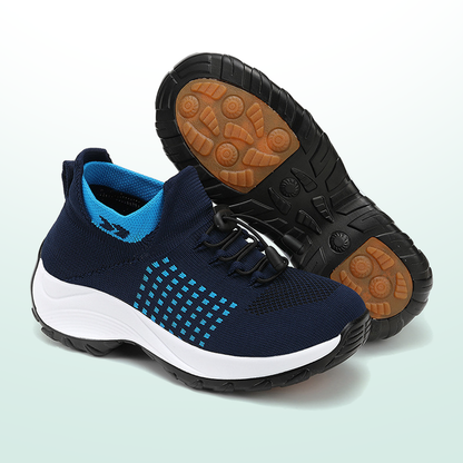 Ambulo Orthopädische Schuhe Strickstoff - Blau Marineblau