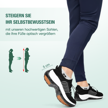 Ambulo Orthopädische Schuhe Strickstoff - Weiß Schwarz