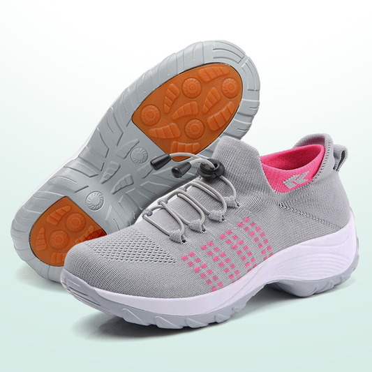 Ambulo Ergonomische Schuhe mit Dämpfung - Grau Rosa
