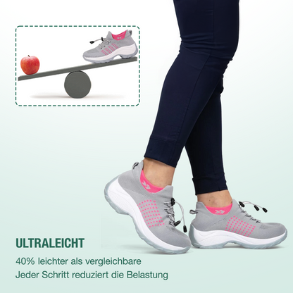 Ambulo Orthopädische Schuhe Strickstoff - Rosa Grau