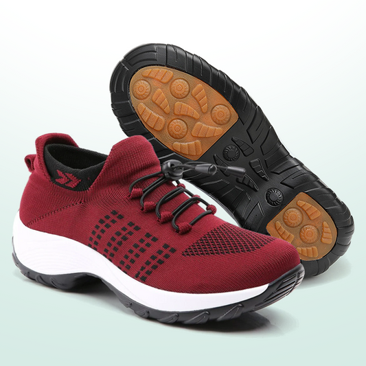 Ambulo Ortho Ergonomische Schuhe mit Dämpfung - Schwarz Rot