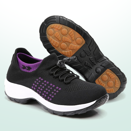 Ambulo Ortho Ergonomische Schuhe mit Dämpfung - Lila Schwarz