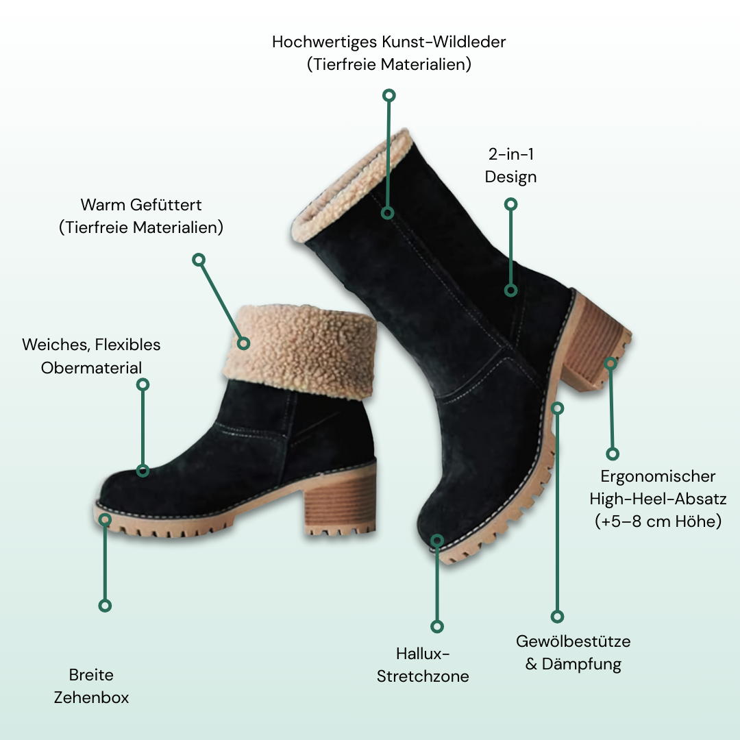 Almira Winter Stiefelette mit Absatz & 2in1 Design
