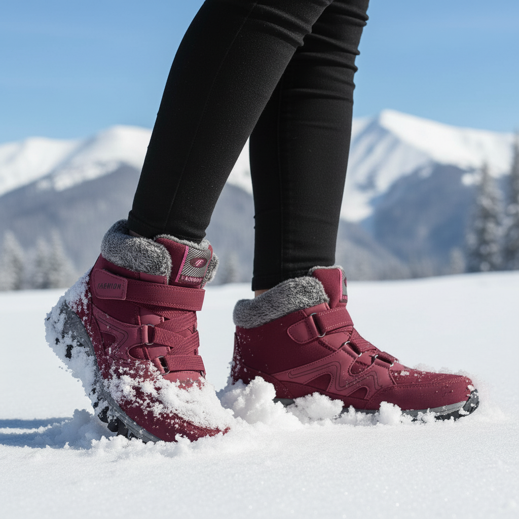 Solvema Orthopädische Winterschuhe - Rot