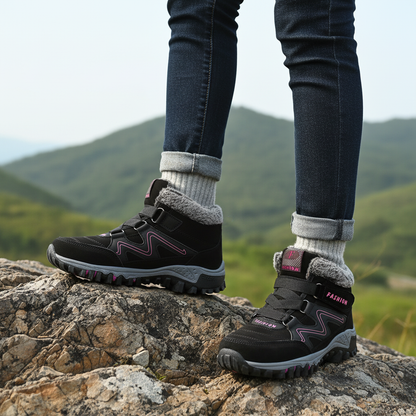 Solvema Orthopädische Winterschuhe - Rosa Schwarz