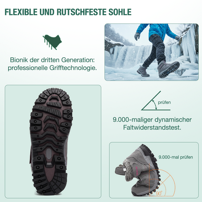 Solvema Orthopädische Winterschuhe - Rosa Grau