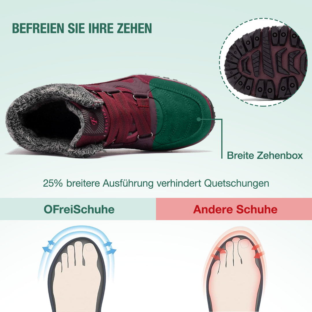 Solvema Orthopädische Winterschuhe - Rot