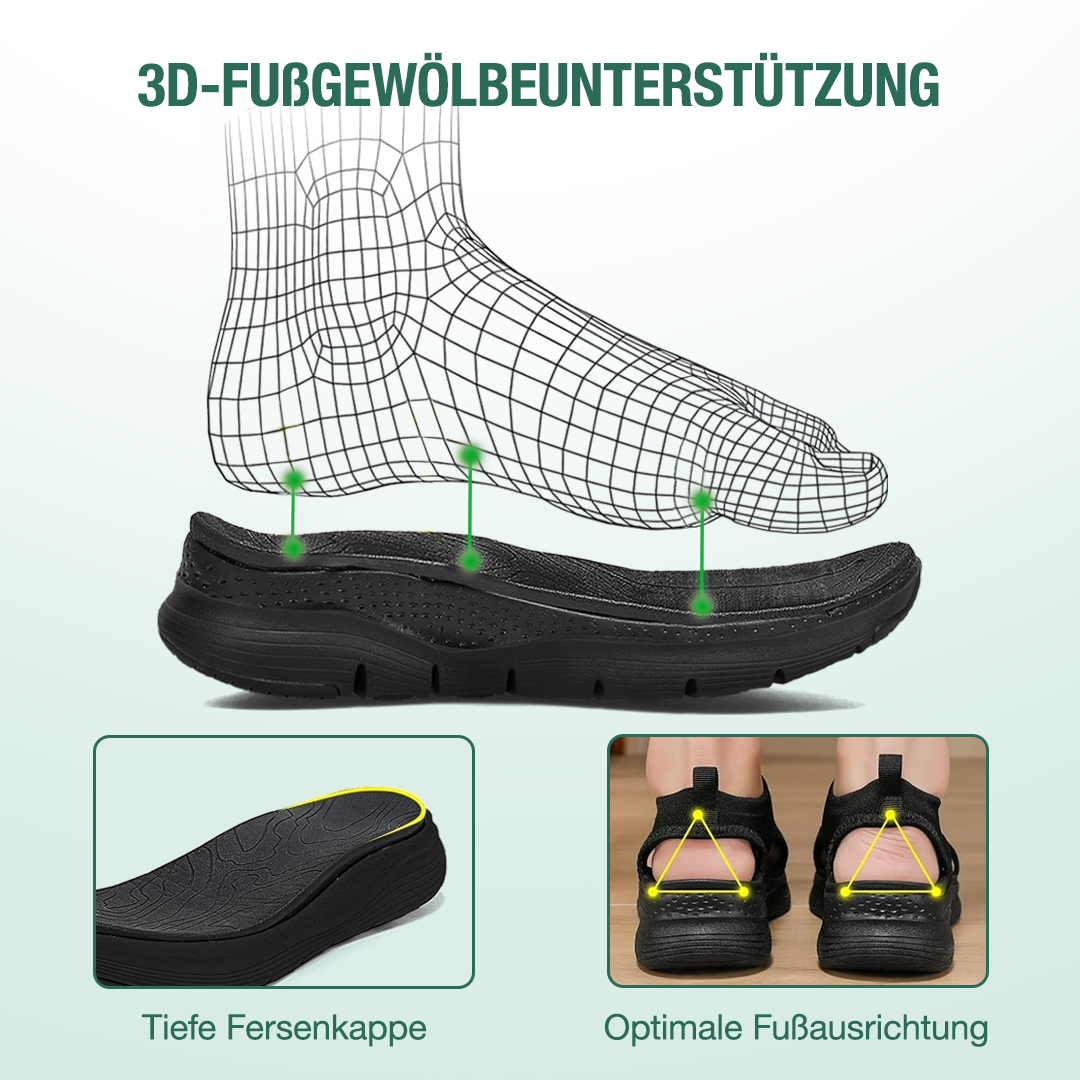 Sanavita Orthopädische Sandalen - Schwarz